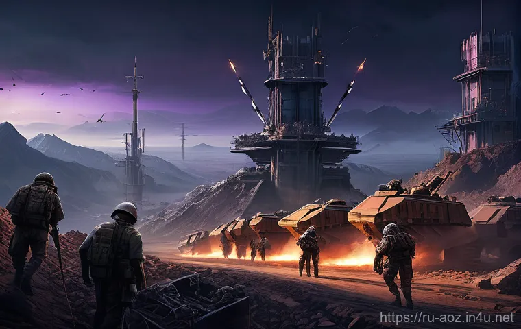 에이지오브제트 좀비 서바이벌 모드 - **Prompt:** A post-apocalyptic fortified military base at dusk, strategically built into a narrow ca...