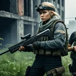 Home 14 에이지오브제트 로드맵 분석 - **Image Prompt 1: "Frontline Explorers Discovering a New Threat"**
A group of three diverse surv...