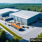 Home 21 에이지오브제트 자원 회복 아이템 - A detailed futuristic military base under construction, featuring key buildings like large warehouse...